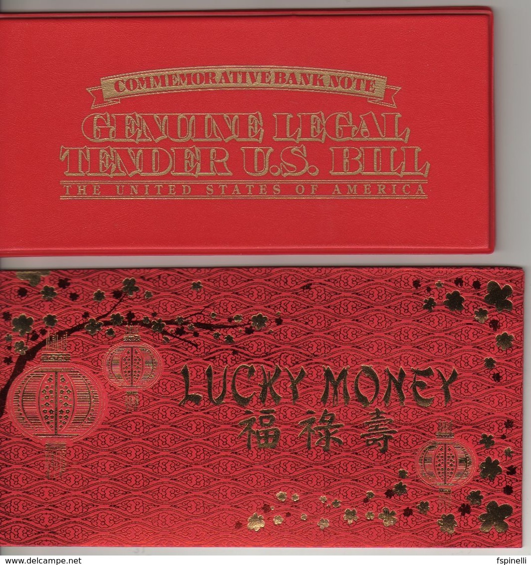 USA   Genuine $20 Bill  (2013) , Overprinted For Chinese New Year 2018  "Year Of The Dog"   With FOLDER - National Currency