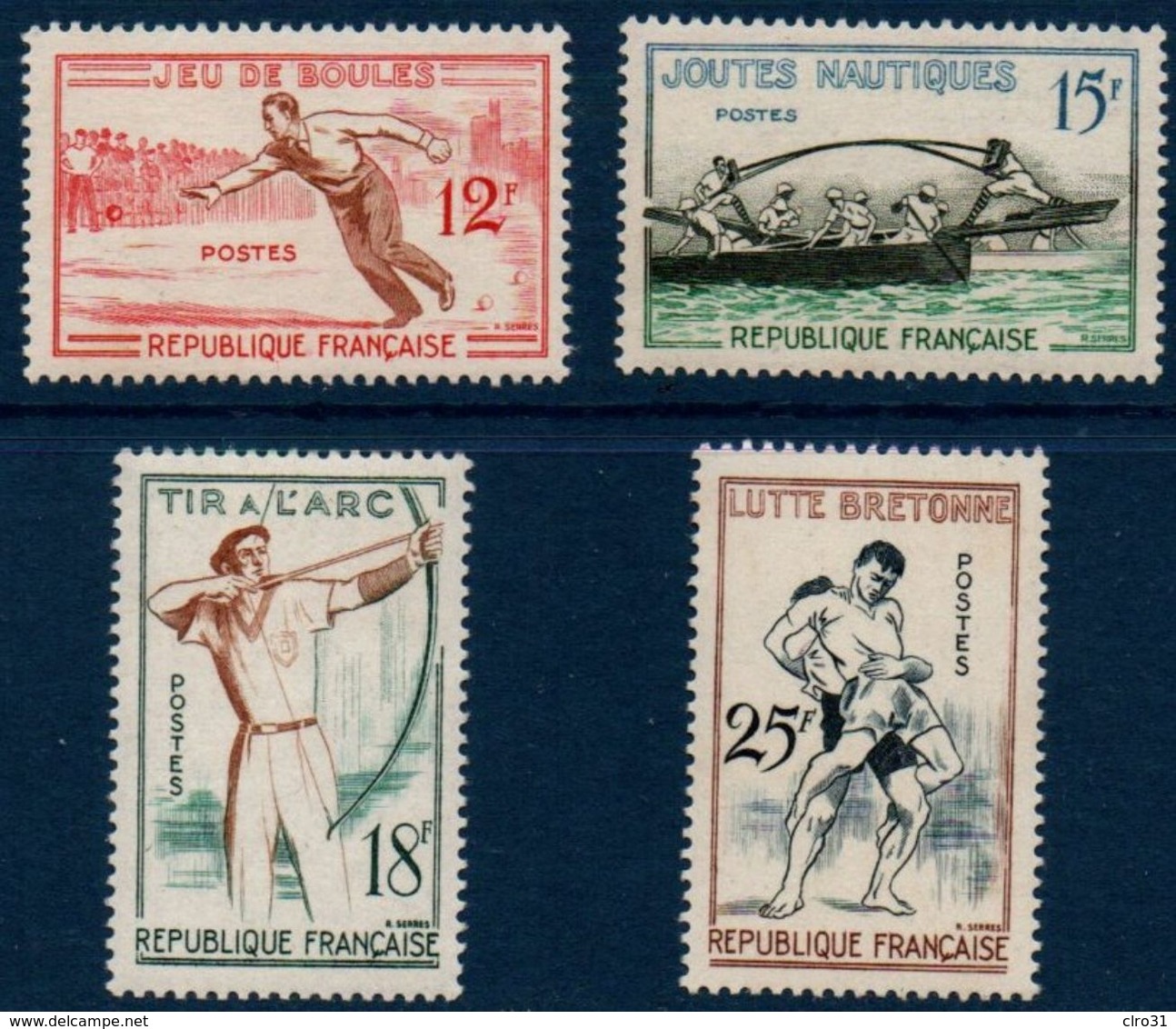 FR 1958    Jeux Traditionnels    N° YT 1161-1164  ** MNH - Neufs