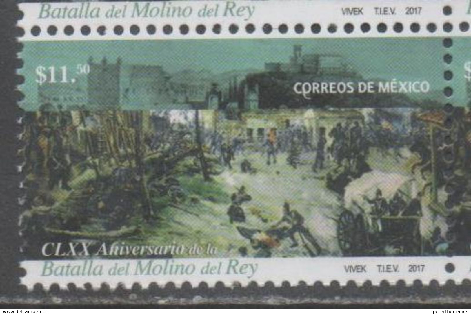 MEXICO, 2017, MNH, HISTORY, MILITARY, BATTLE OF MOLINO DEL REY,1v - Other & Unclassified