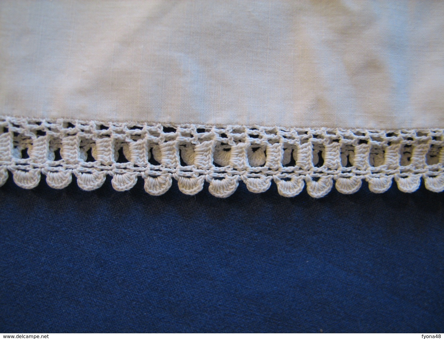 177 – Culotte Ancienne Ouverte Bordée D'une Dentelle Au Crochet - Ante 1900