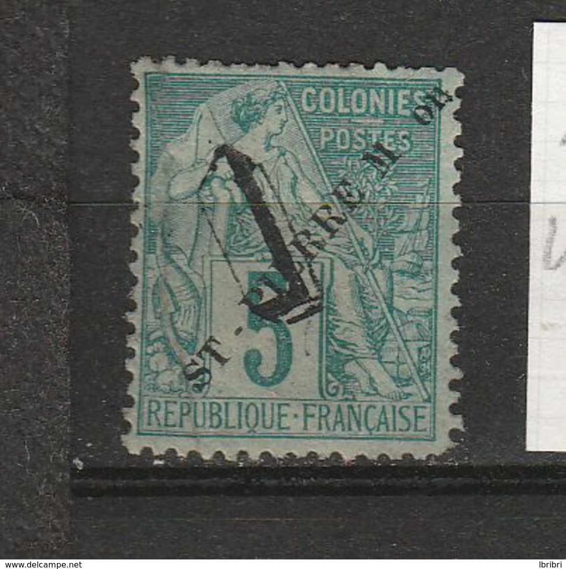 SAINT PIERRE ET MIQUELON N° 48 1 SUR 5C VERT TYPE ALPHEE DUBOIS NEUF SANS GOMME - Neufs