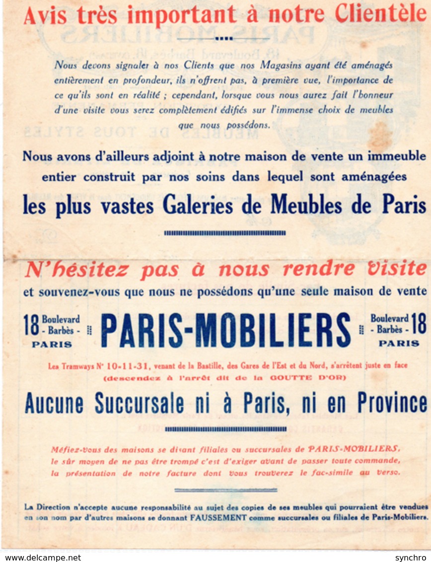 PARIS  Mobiliers - 1900 – 1949