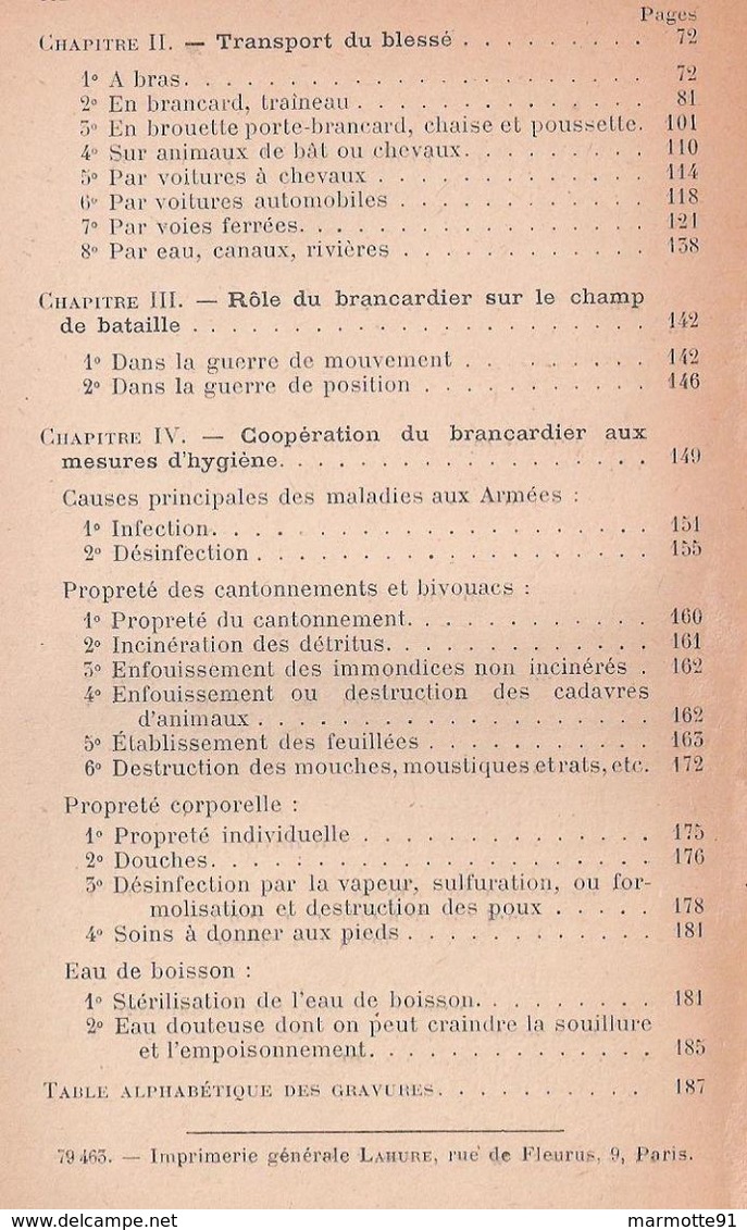 LE LIVRE DU BRANCARDIER GUERRE 1914 1918 POILU SERVICE SANTE CROIX ROUGE - 1914-18