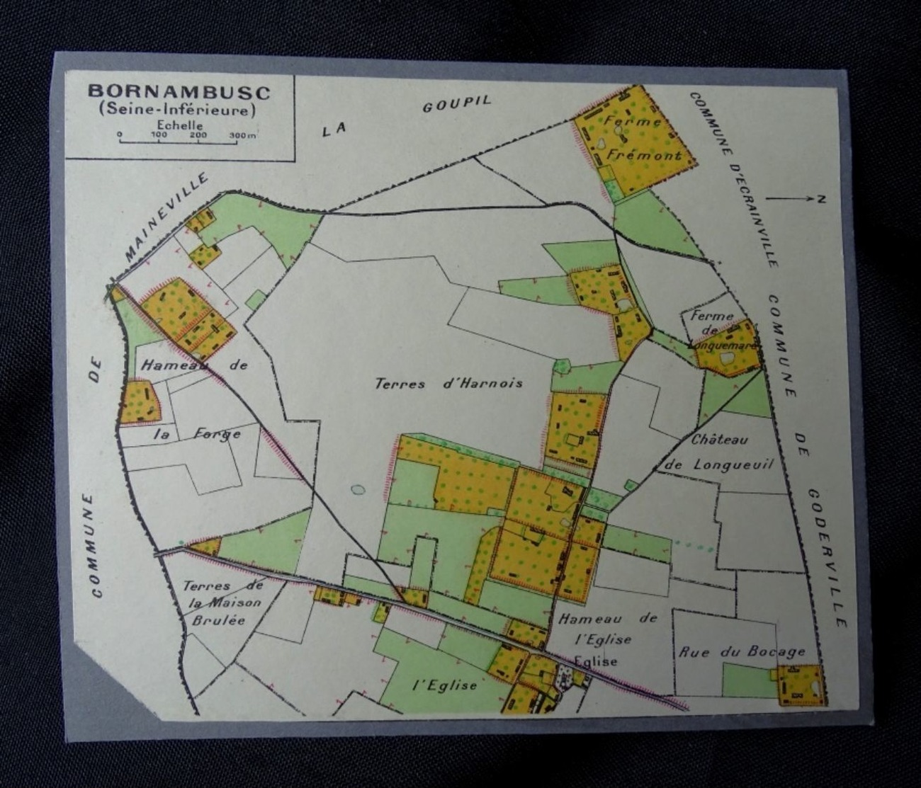 Plan Ancien De BORNAMBUSC, ( Seine-Maritime ), Datant De 1956. - Cartes Géographiques