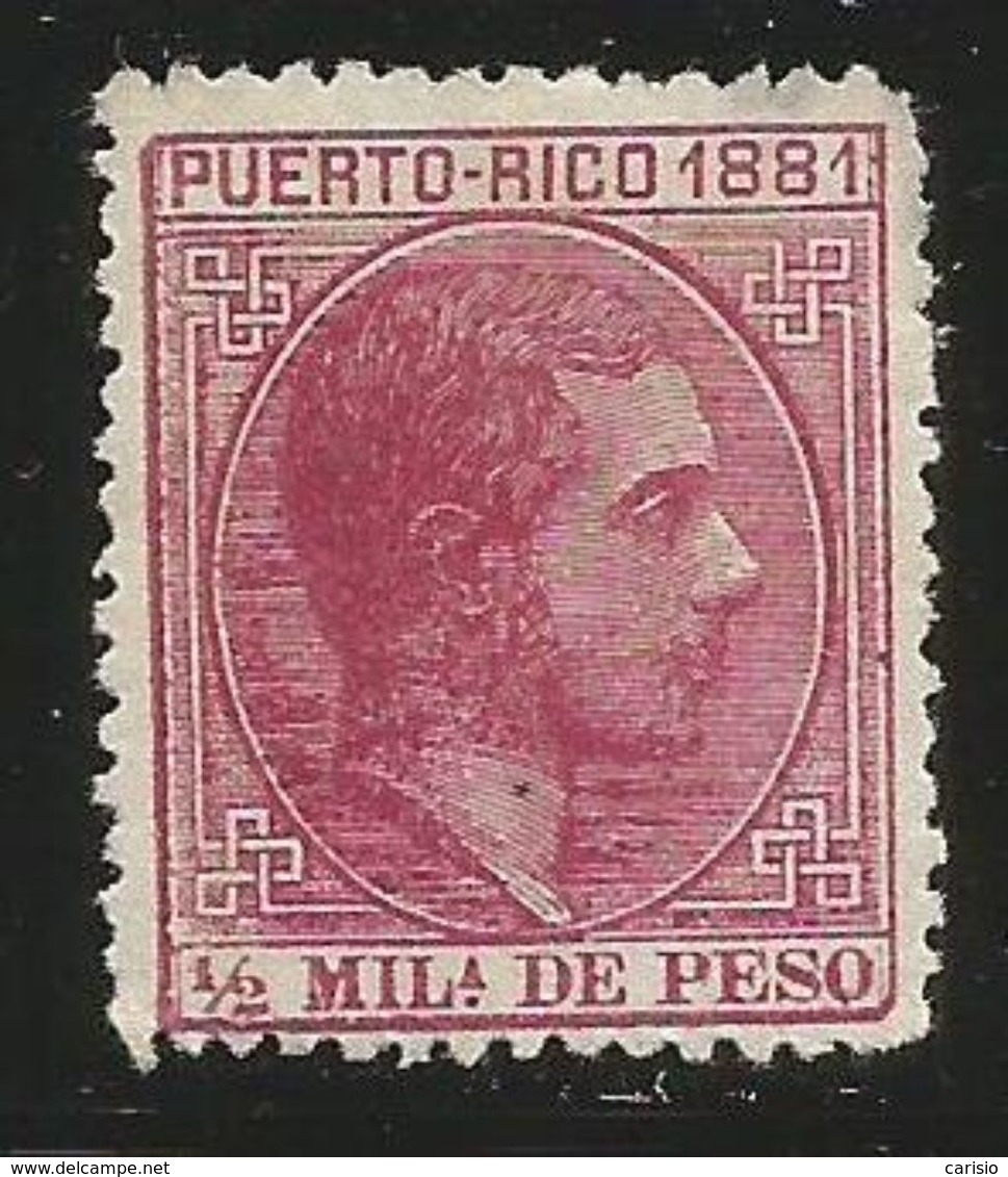 Puerto Rico – España – Spain – Año 1881 Edifil 42* Nuevo C/fijasello - Puerto Rico