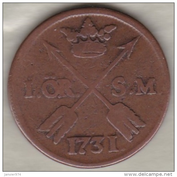 Sweden. 1 Öre 1731 . Frederick I .KM# 416.1 - Suède