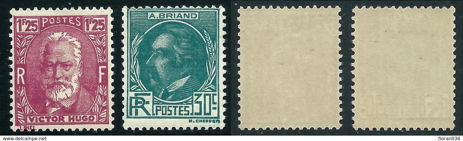 France N° 291 + 293  Neufs * (MNH) Cote 55 Euros - TB Qualité - Unused Stamps