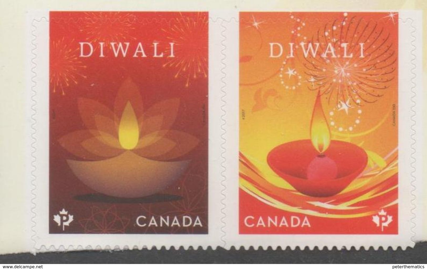 CANADA, 2017, MNH, JOINT ISSUE WITH INDIA, DIWALI, CELEBRATIONS, 2v Ex. BOOKLET - Joint Issues