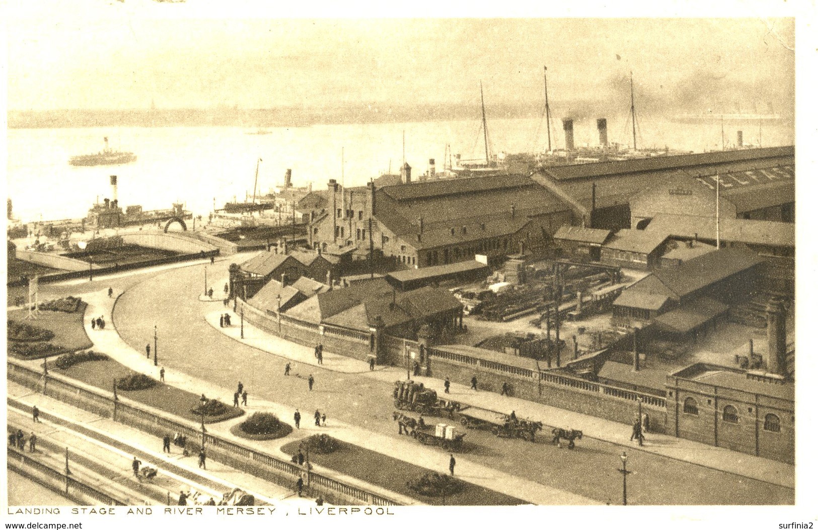 MERSEYSIDE - LIVERPOOL -  LANDING STAGE AND RIVER MERSEY Me515 - Liverpool