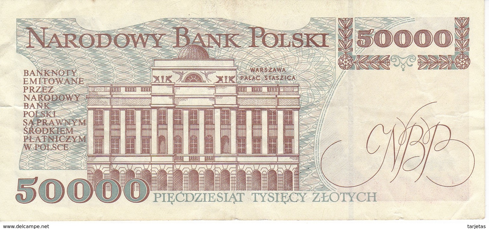 BILLETE DE POLONIA DE 50000 ZLOTYCH DEL AÑO 1993 (BANKNOTE) - Polen