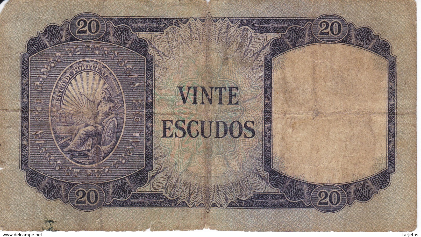 BILLETE DE PORTUGAL DE 20 ESCUDOS DEL AÑO 1960 (BANKNOTE) - Portugal