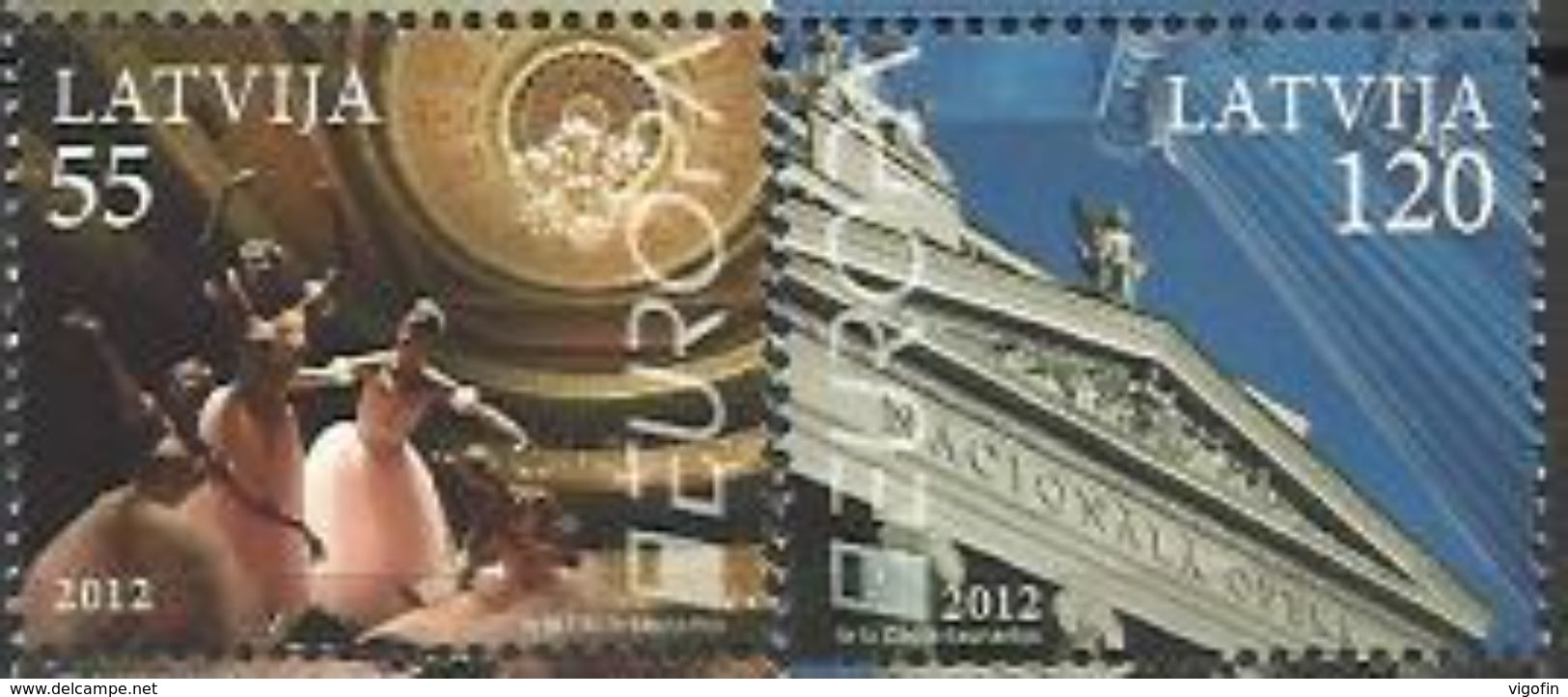 LV 2012- EUROPA CEPT, LATVIJA, 1 X 2v, MNH - 2012