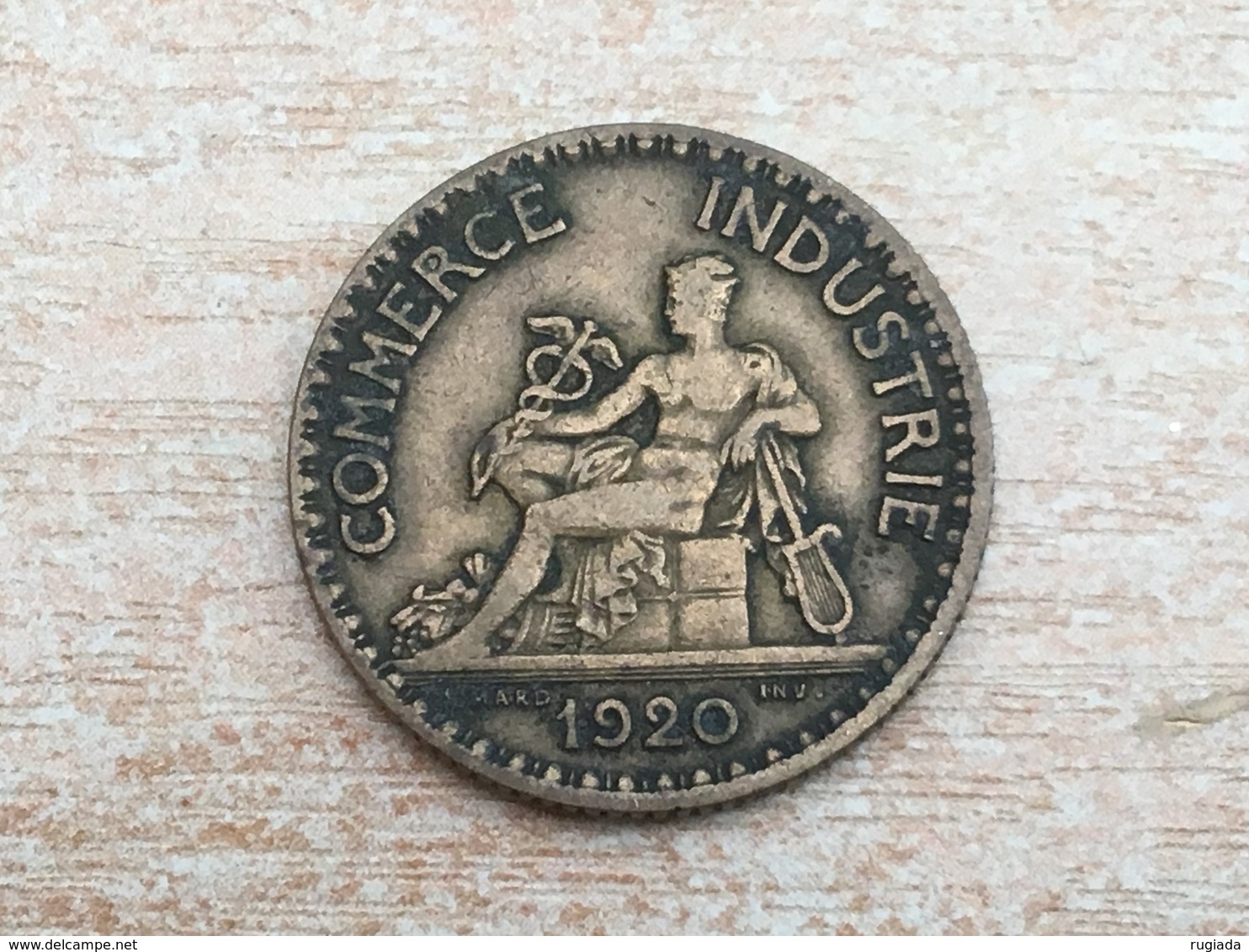 1920 1 Franc Coin - Very Fine, Uncleaned - Other & Unclassified