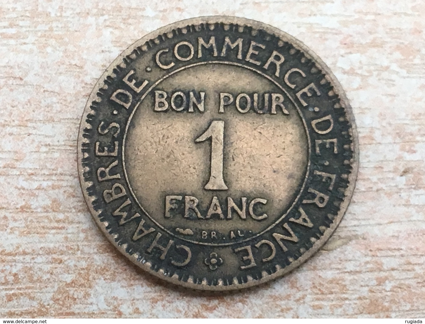 1920 1 Franc Coin - Very Fine, Uncleaned - Other & Unclassified