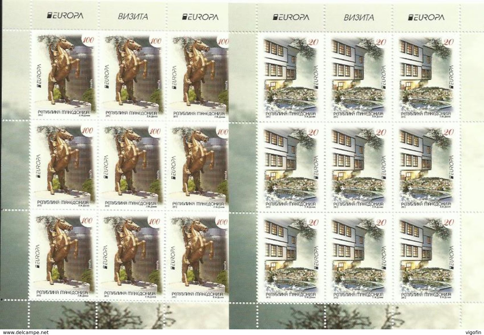 MK 2012-627-30 EUROPA CEPT, MACEDONIA, 2MS, MNH - 2012