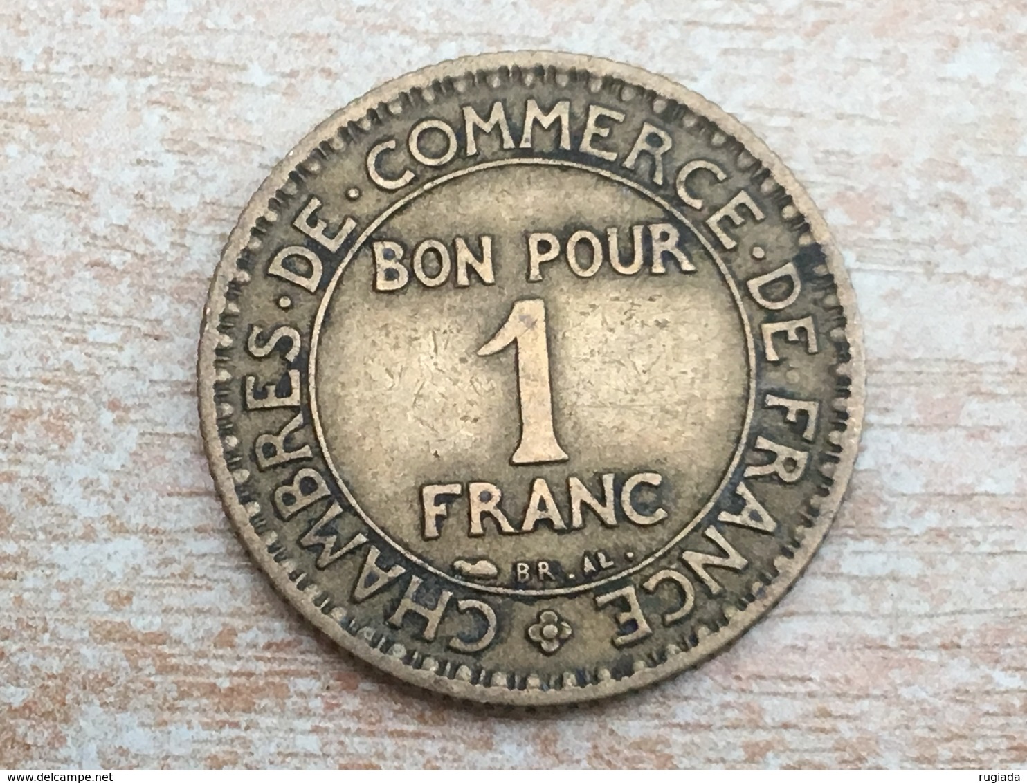 1926 1 Franc Coin - Very Fine, Uncleaned - Other & Unclassified