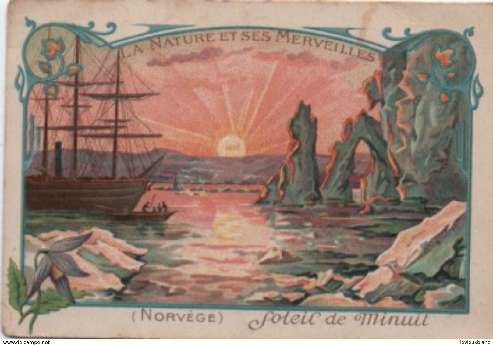 Chromo / La Nature Et Ses Merveilles / NORVEGE/ Soleil De Minuit/Vers1900   IMA330 - Autres & Non Classés