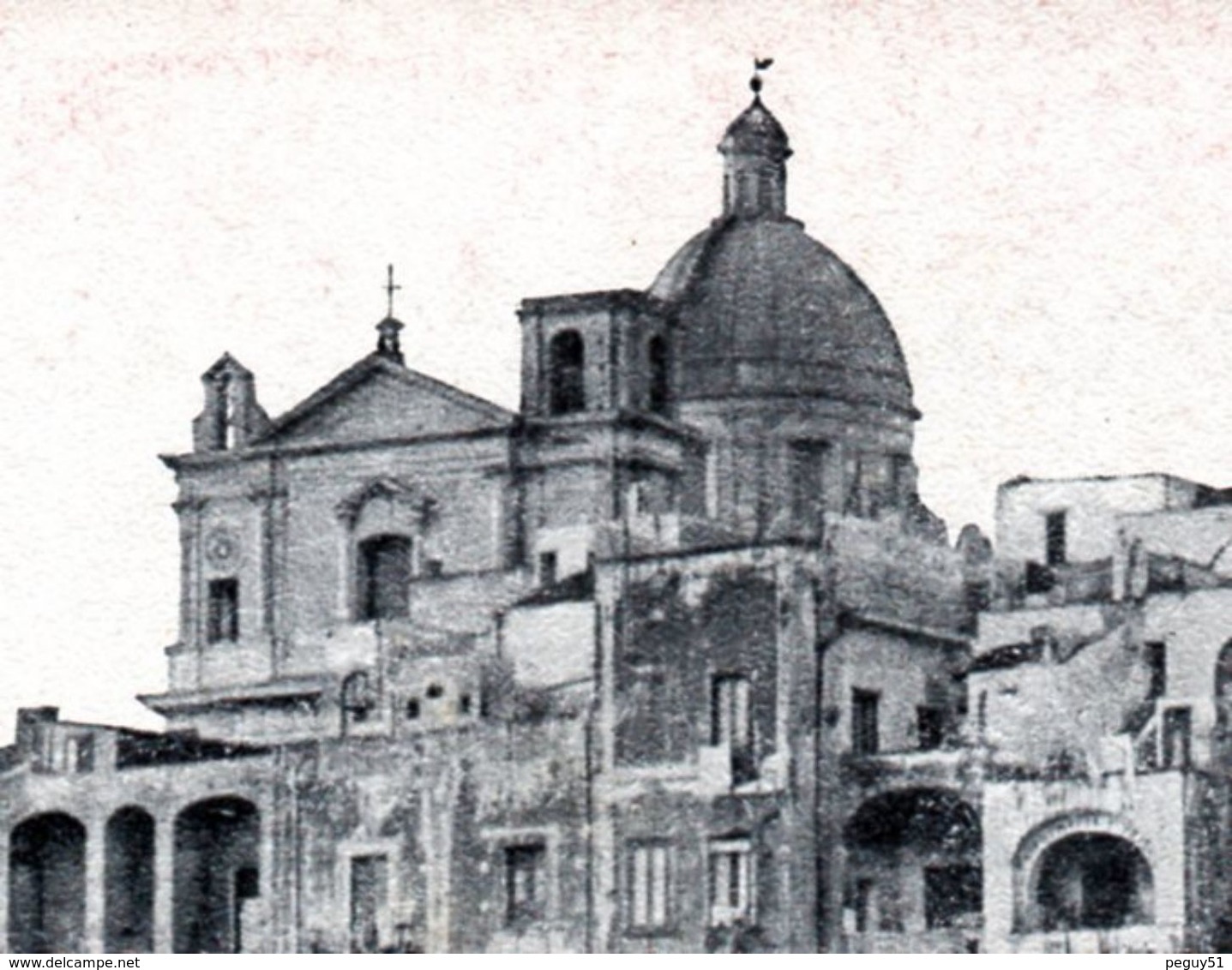 Torre Annunziata Vista Dal Molo. Chiesa Del Carmine. Soldato Armato. Ca 1900 - Torre Annunziata