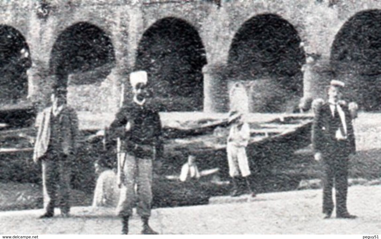 Torre Annunziata Vista Dal Molo. Chiesa Del Carmine. Soldato Armato. Ca 1900 - Torre Annunziata