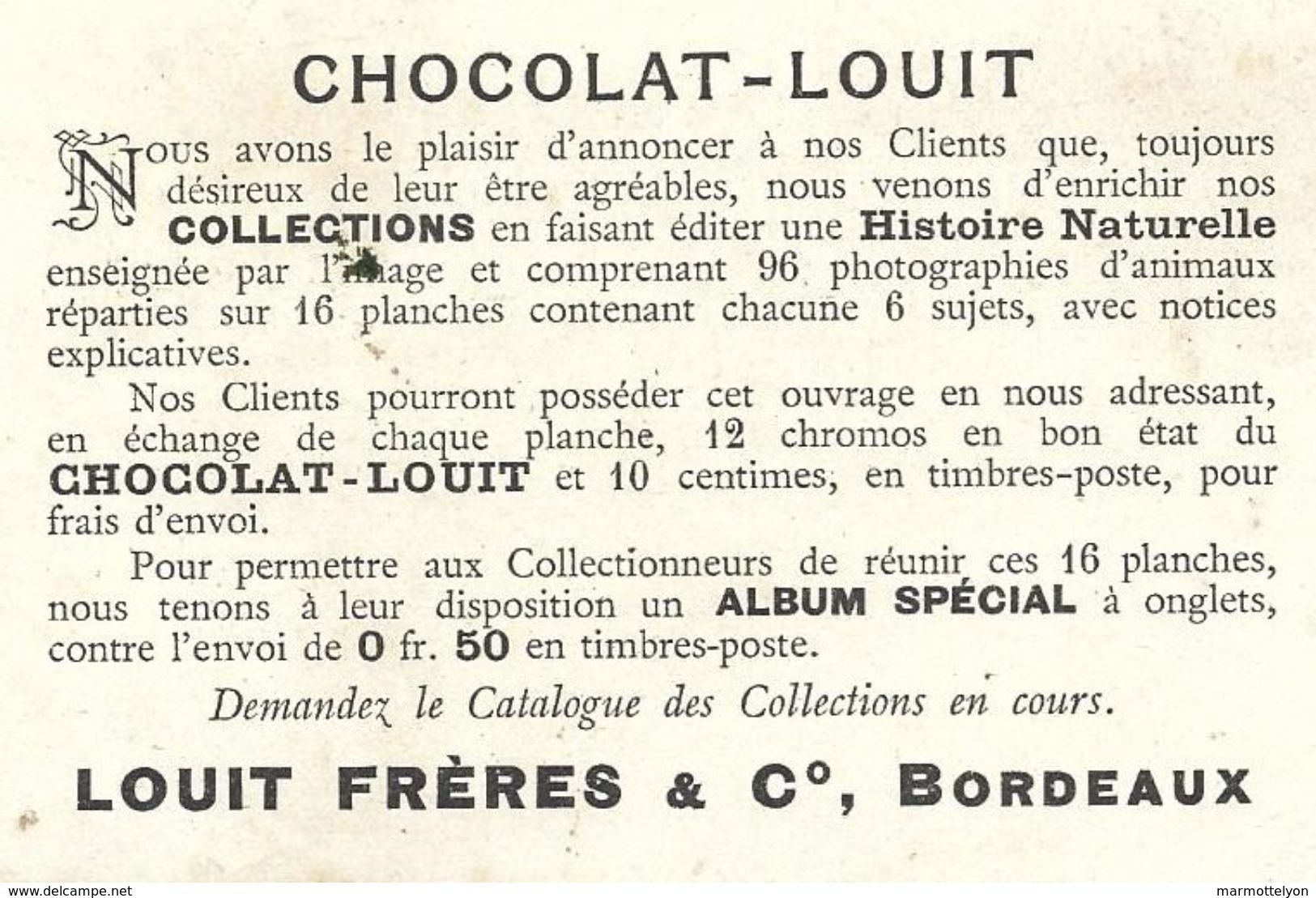 Chromo - Chocolat Louit - Louit