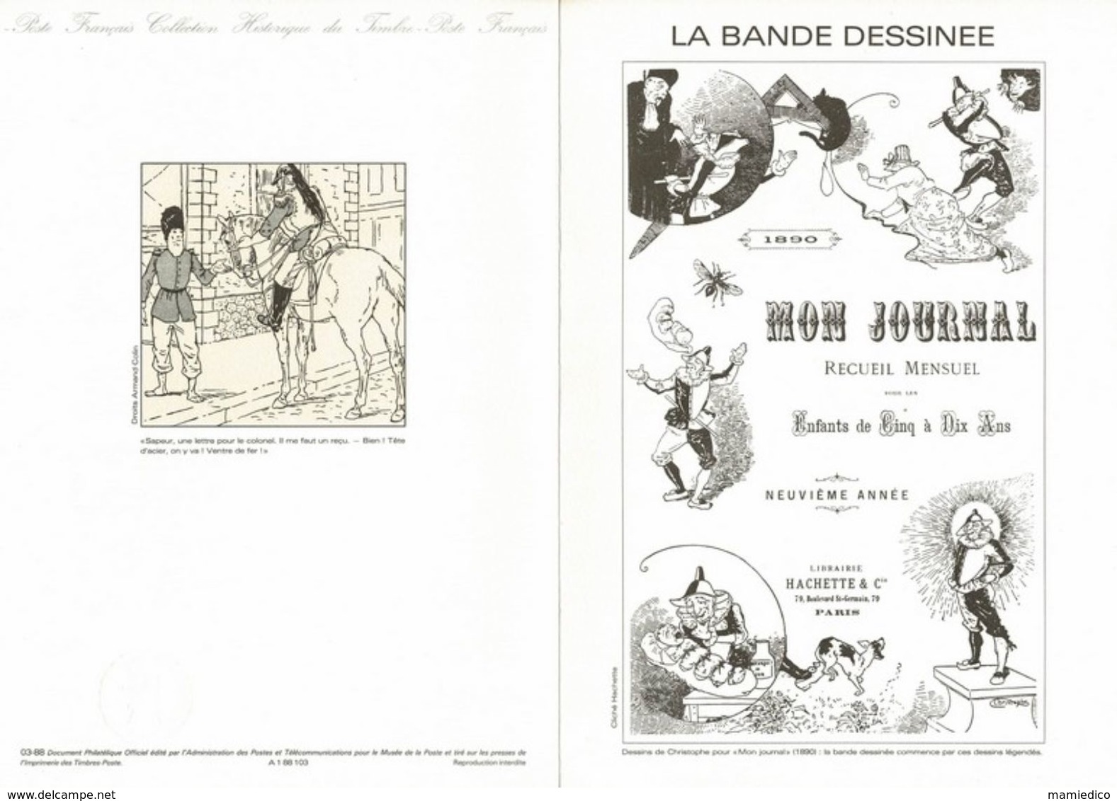 4 Documents FDC Littérature Jeunesse Jean De LA FONTAINE+PERRAULT Le Chat Botté+ La Comtesse De SEGUR+La Bande Dessinée. - Collections