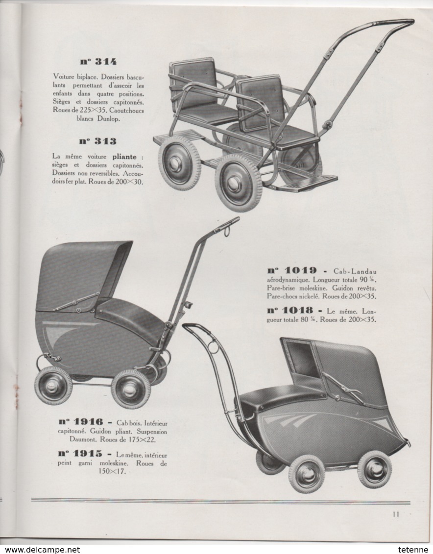 voitures et lit d'enfants établissements LACROIX  Fréres CLISSON 1938 landau poussette (44) Nantes