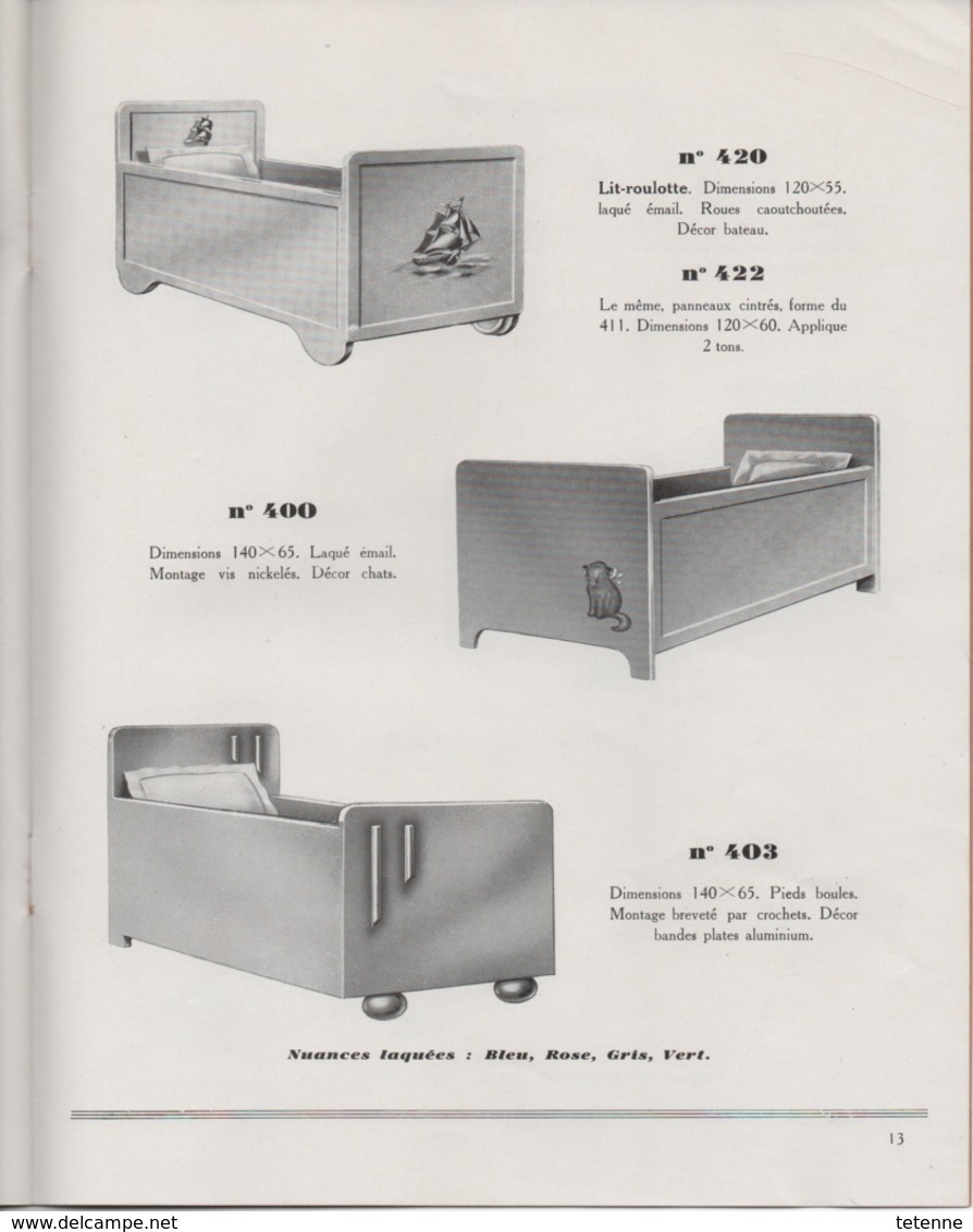 voitures et lit d'enfants établissements LACROIX  Fréres CLISSON 1938 landau poussette (44) Nantes