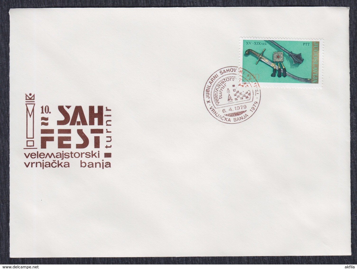 Yugoslavia 1979 10th Jubilee Chess Festival Grandmasters Tournament In Vrnjacka Banja, Commemorative Cover - Echecs