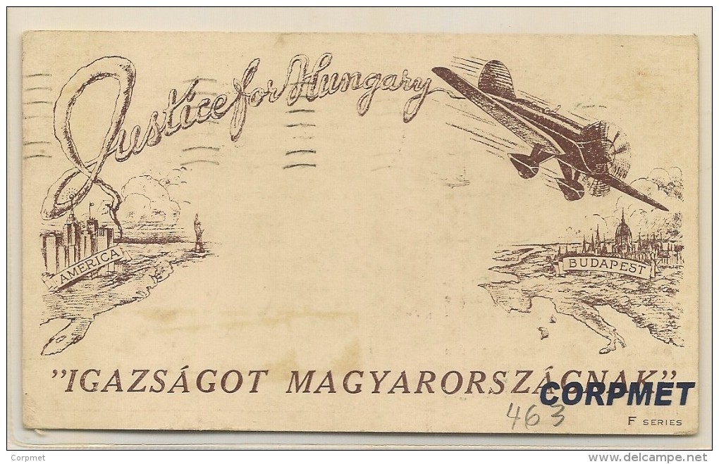 HUNGARY -AEROPHILATELIE - Rare 1931 HUNGARIAN-AMERICAN OCEAN FLIGHT From FLINT, MI To BUDAPEST -UPRATED 1 Dollar ENTIRE - Covers & Documents