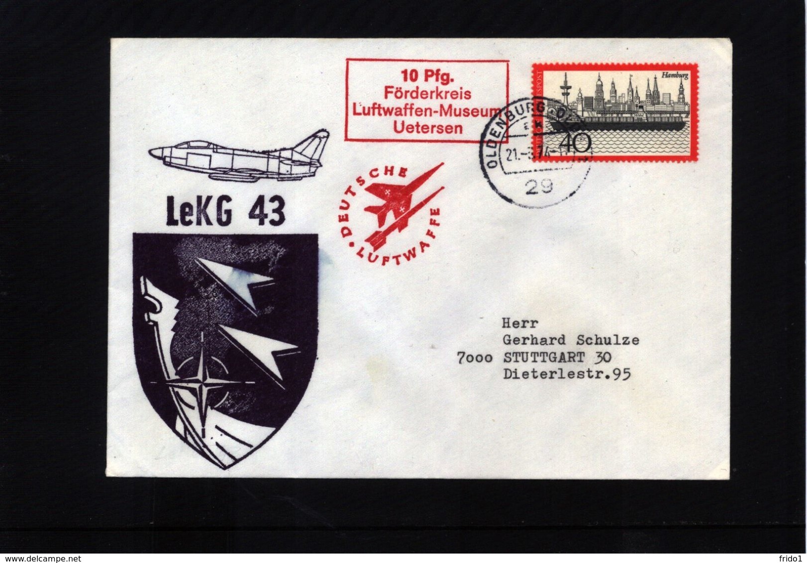 Deutschland / Germany 1974 Deutsche Luftwaffe Interessanten Brief - Briefe U. Dokumente