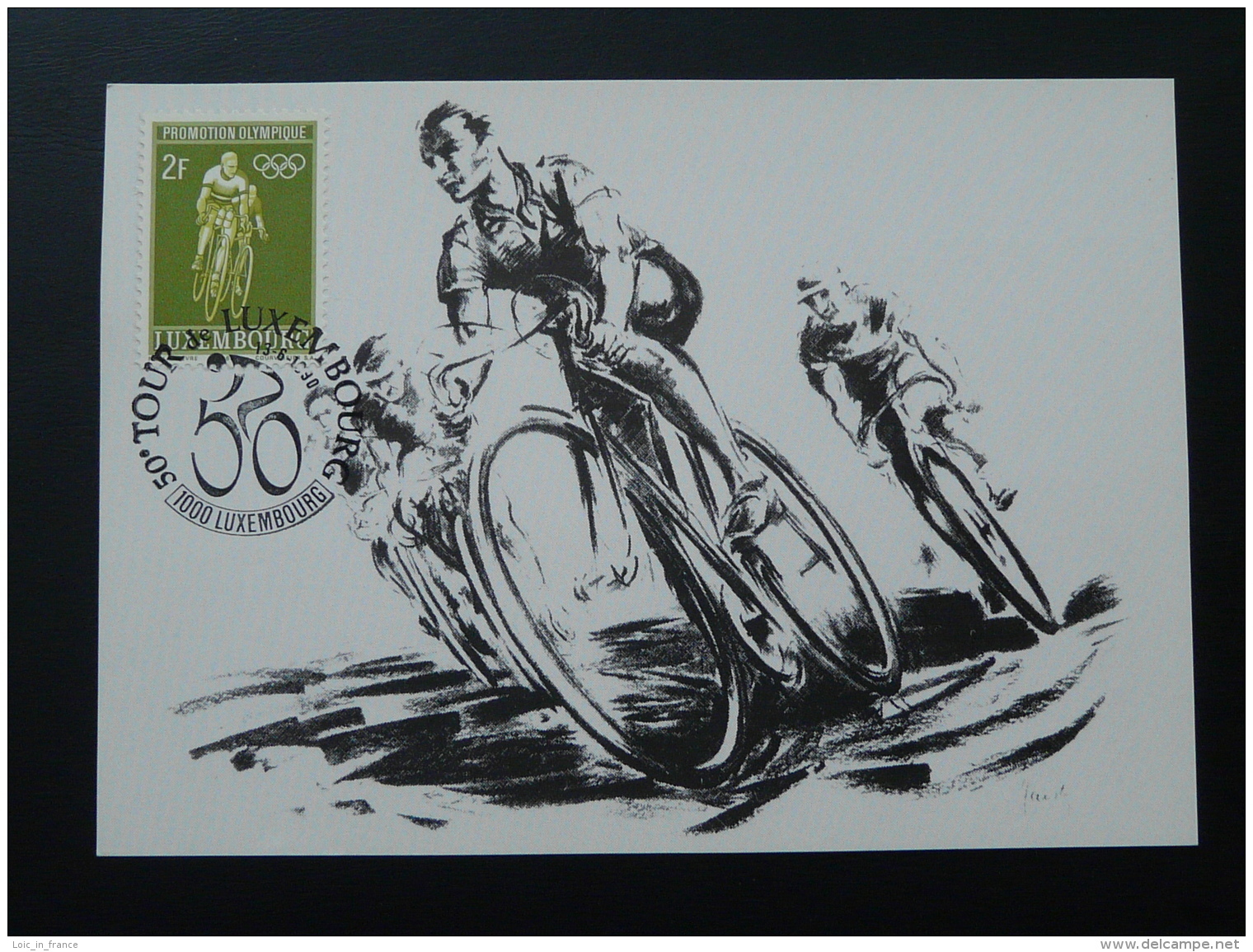 Carte Maximum Card Cyclisme Cycling Tour De France Luxembourg 1990 - Cartes Maximum