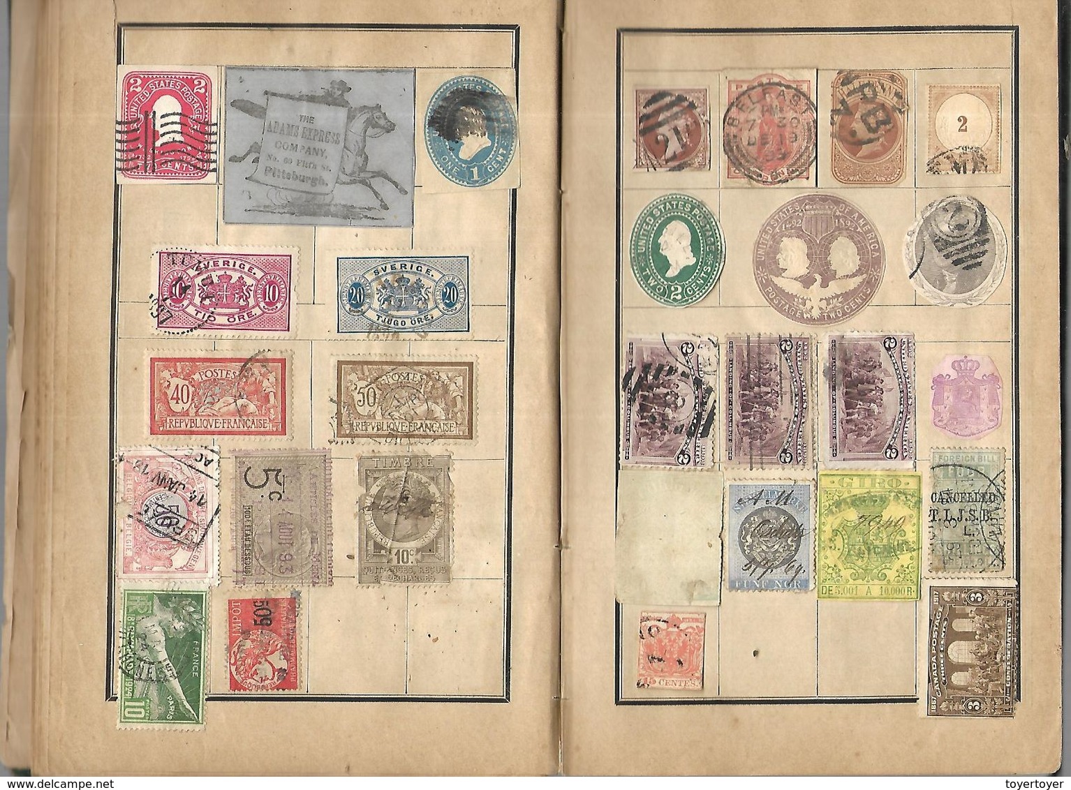 D354 Viel Album-Catalogue De Timbres Maury Plus De 400 Timbres Divers Du Monde Oblitérés - Autres & Non Classés