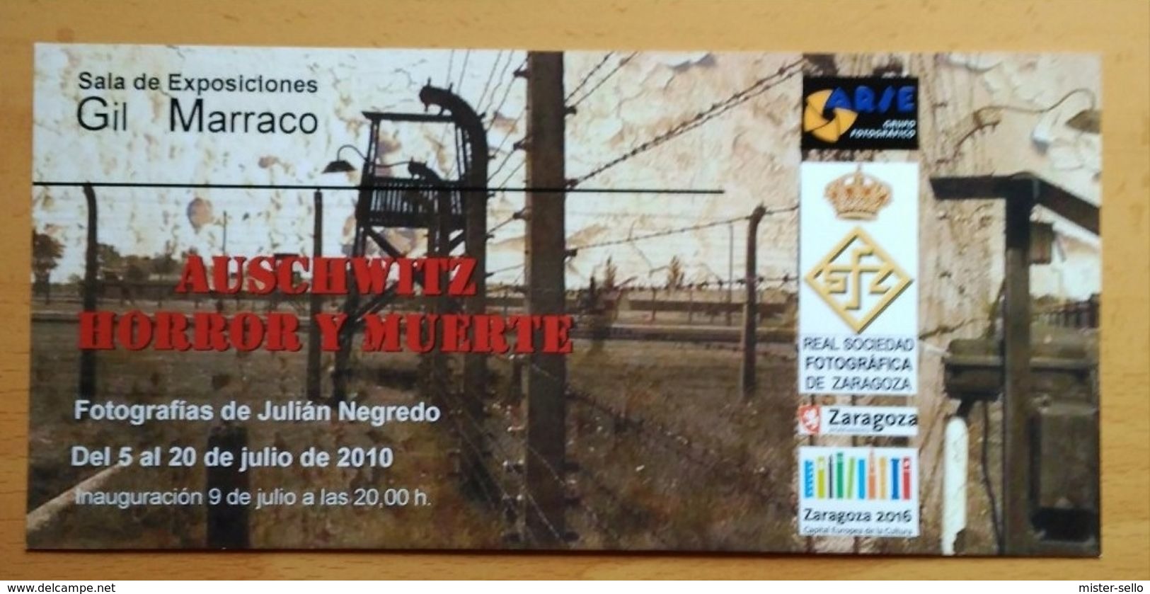 AUSCHWITZ HORROR Y MUERTE. PUBLICIDAD DE EXPOSICION FOTOGRAFICA. - Otros & Sin Clasificación