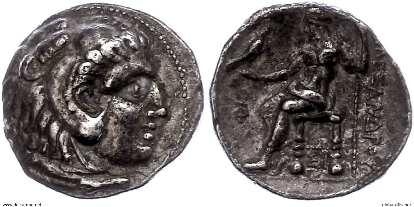 4 Makedonien, Sidon,Tetradrachme (15,90g), 313-312 V. Chr., Alexander III., Av: Herakleskopf Mit Löwenfell Nach Rechts,  - Sonstige & Ohne Zuordnung