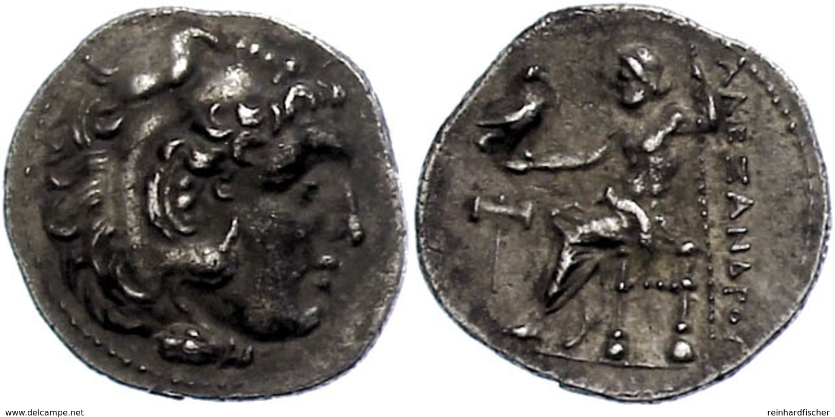 5 Makedonien, Myalasa?, Drachme (4,00g), 300-280 V. Chr., Alexander III., Av: Herakleskopf Mit Löwenfell Nach Rechts, Re - Sonstige & Ohne Zuordnung