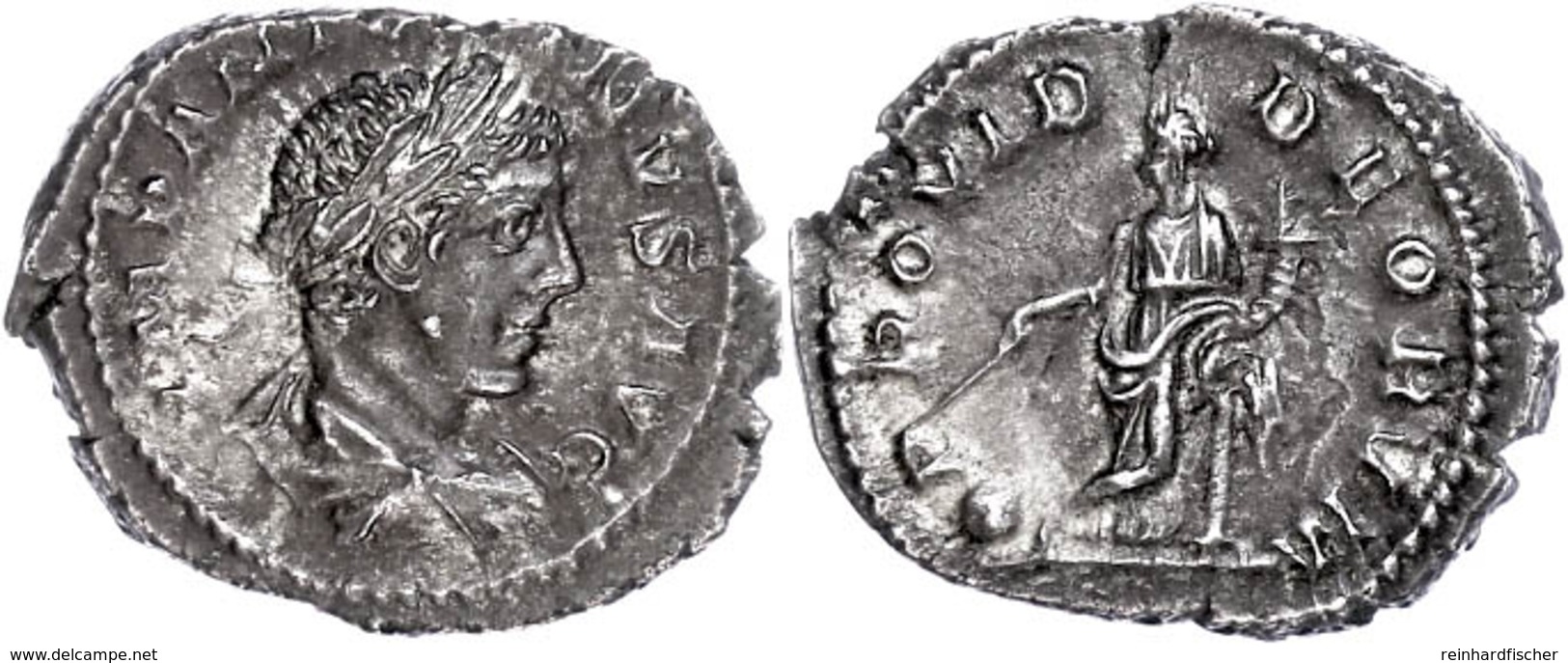 28 Elagabalus, 219-220, Denar (3,35g), Rom. Av: Büste Nach Rechts, Darum "IMP ANTONINVS AVG". Rev: Stehende Providentia  - Sonstige & Ohne Zuordnung