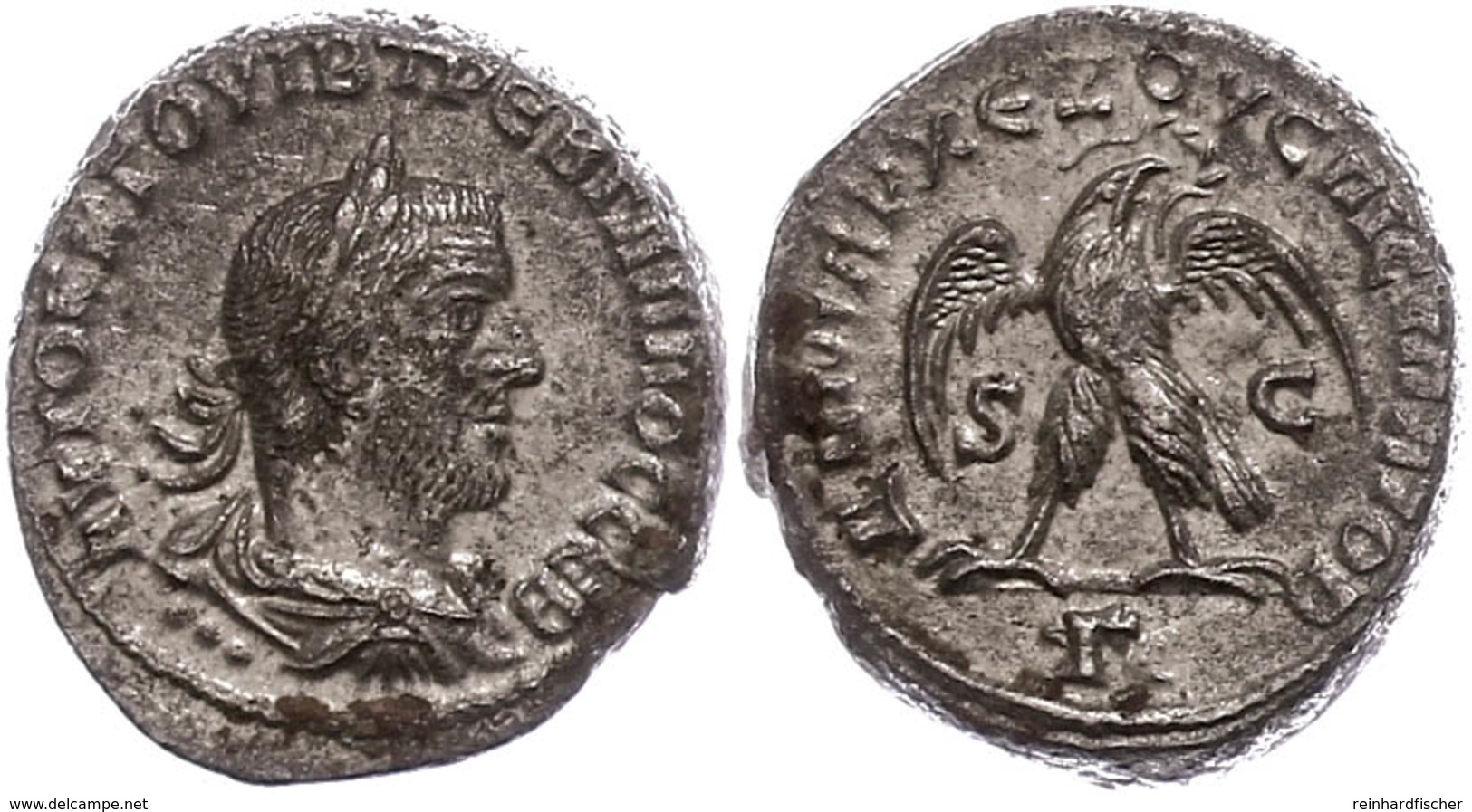 46 Syrien, Antiochia, Tetradrachme (11,96g), Trebonianus Gallus, 251-256. Av: Büste Nach Rechts, Darum Umschrift. Rev: S - Röm. Provinz