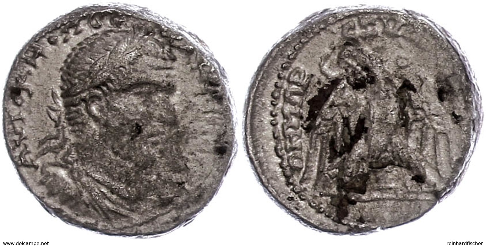 49 Byblus, Tetradrachme (16,65g), Macrinus, 217-218, Av: Büste Nach Rechts, Darum Umschrift, Rev: Adler Nach Links Blick - Röm. Provinz