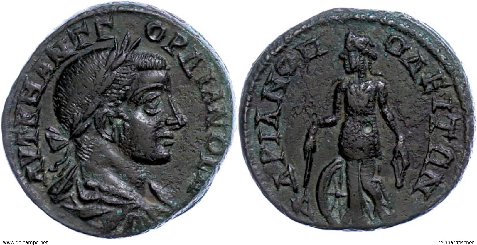 117 Thrakien, Hadrianopolis, Æ (10,71g), Gordianus III., 238-244. Av: Büste Nach Rechts, Darum Umschrift. Rev: Nemesis S - Province