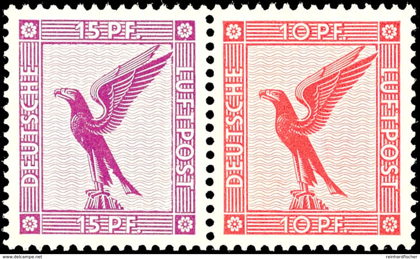 2727 15+10 Pf., Flug 1931, Waager. Zusammendruck Postfrisch, Mi. 200,-, Katalog: W22 ** - Sonstige & Ohne Zuordnung