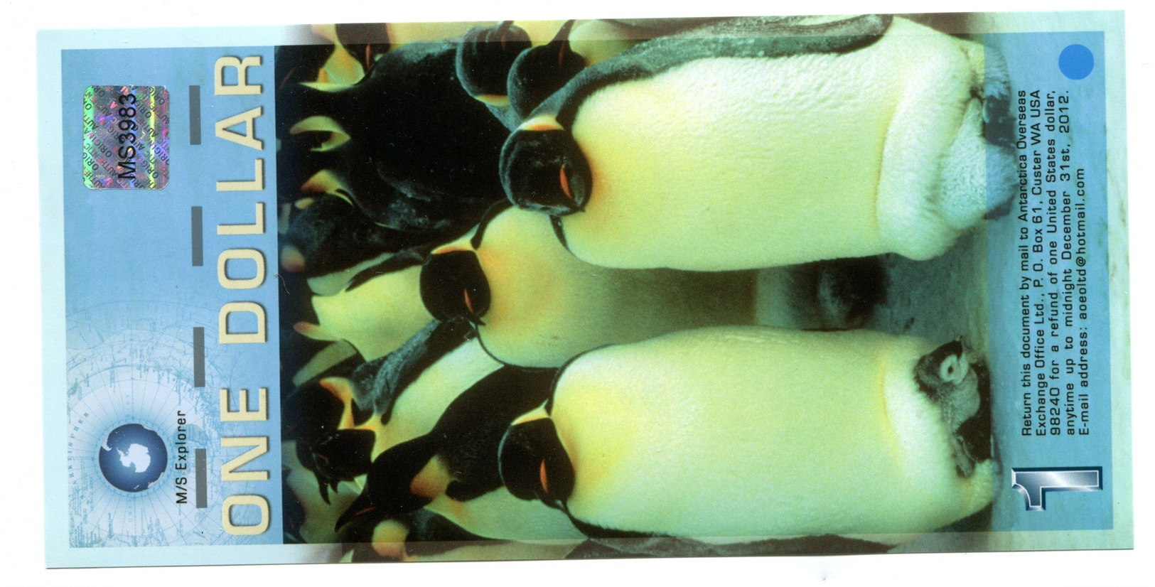 2007 Antarctica 'Penguins' One Dollar  Note - Autres - Océanie
