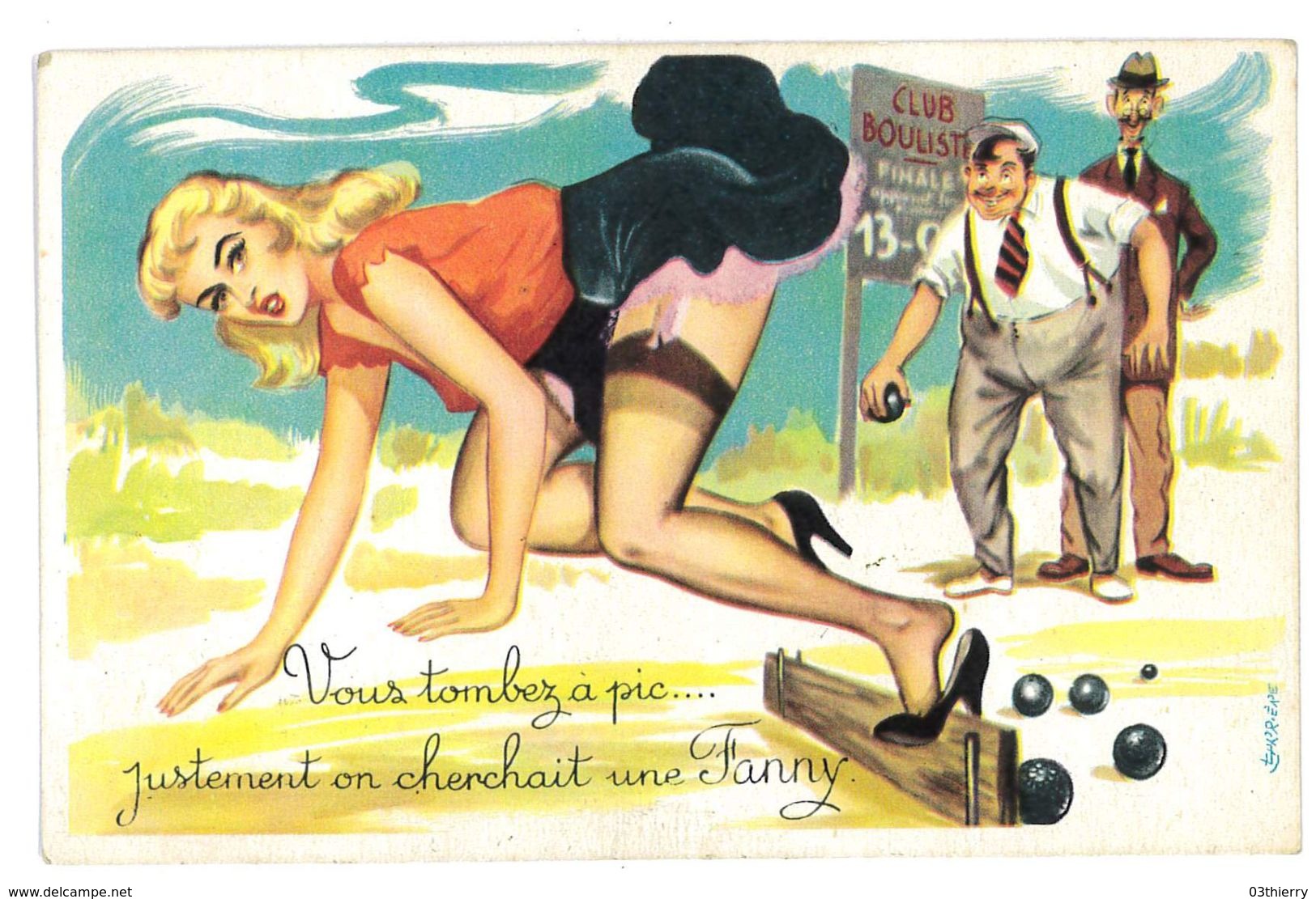 CPSM HUMOUR DESSIN DE ? ON CHERCHAIT UNE FANNY PIN-UP - Autres & Non Classés