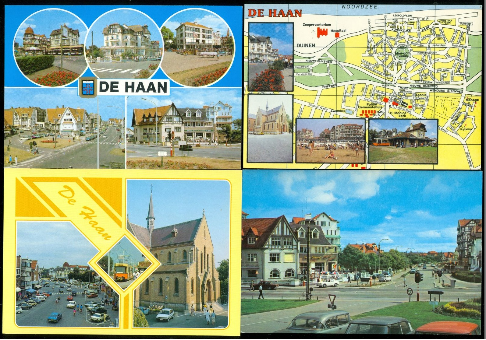 Beau lot de 60 cartes postales semi modernes grand format de Belgique La côte  Coq /Mer  60 postk. gr.form. kust De Haan