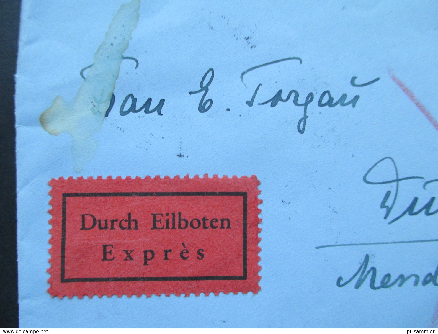 Österreich 1953 Trachten MiF Nr. 920 / 925 Eilboten / Expres Brief Nach Düsseldorf. Bahnpost München Salzburg Zug 00032 - Lettres & Documents