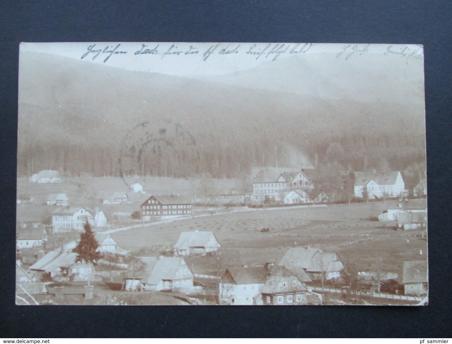 Österreich 1905 Echtfoto AK. Kleiner Ort In Böhmen / Tschechien ?! Nach Zinkau Gesendet! - Briefe U. Dokumente