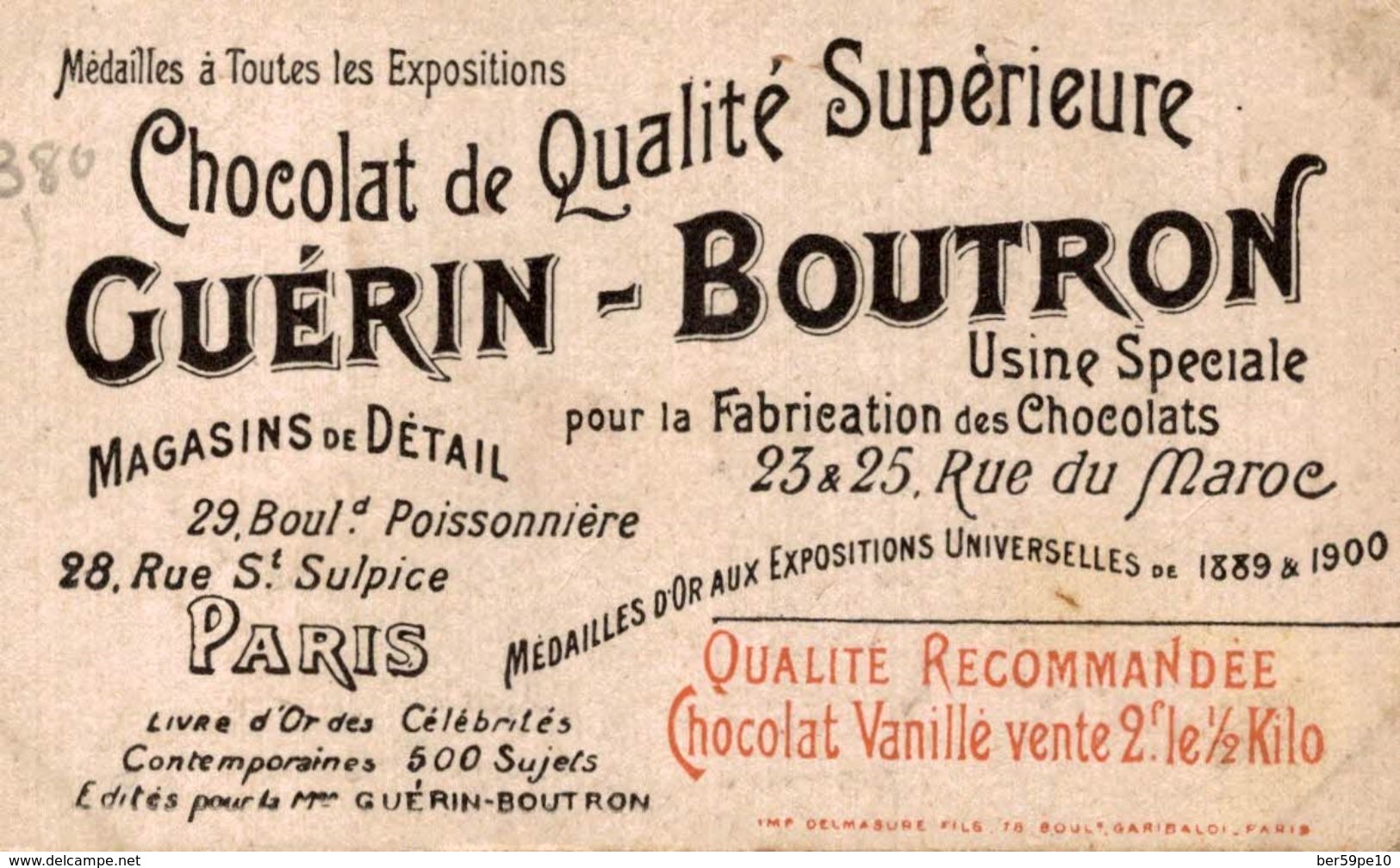 CHROMO CHOCOLAT GUERIN-BOUTRON  99 GRAND DUC SERGE - Guerin Boutron