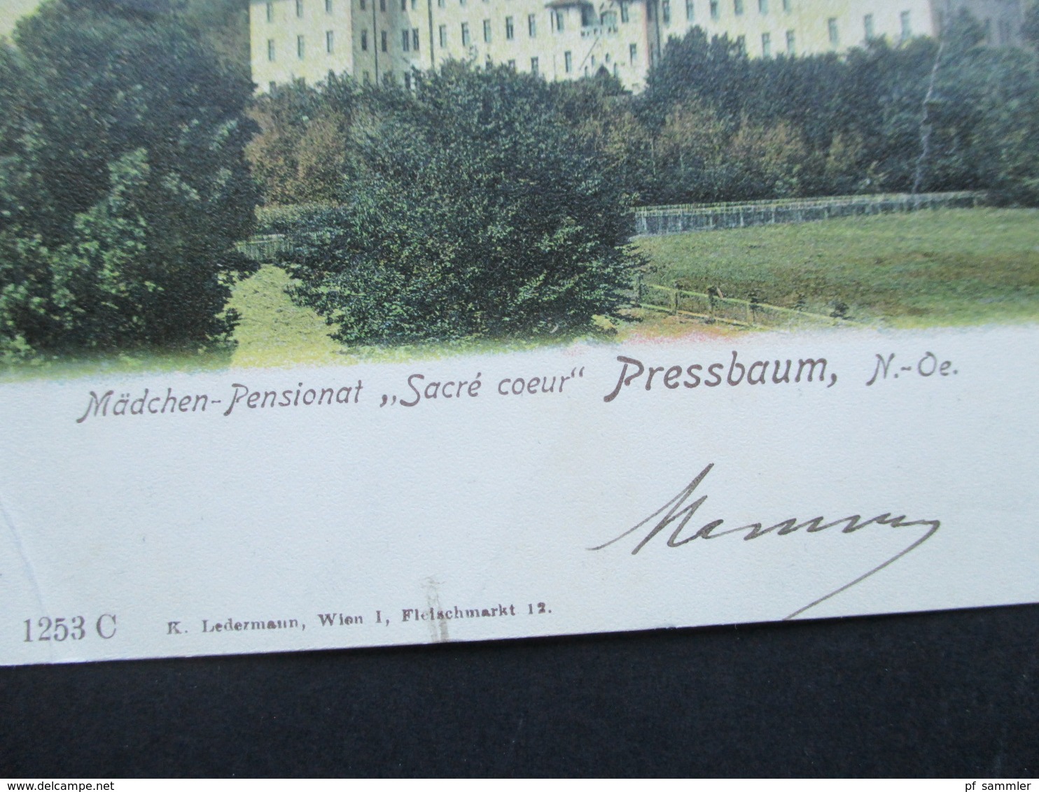 Österreich 1906 AK Mädchen Pensionat "Sacre Coeur" Pressbaum N-Österreich Nach Schloss Faal Marburg Drau Gesendet! - Escuelas