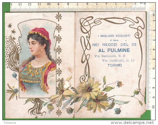 PO7285D# CALENDARIETTO PUBBLICITARIO NEGOZI DEL 33 AL FULMINE - TORINO 1907/LIBERTY - Tamaño Pequeño : 1901-20