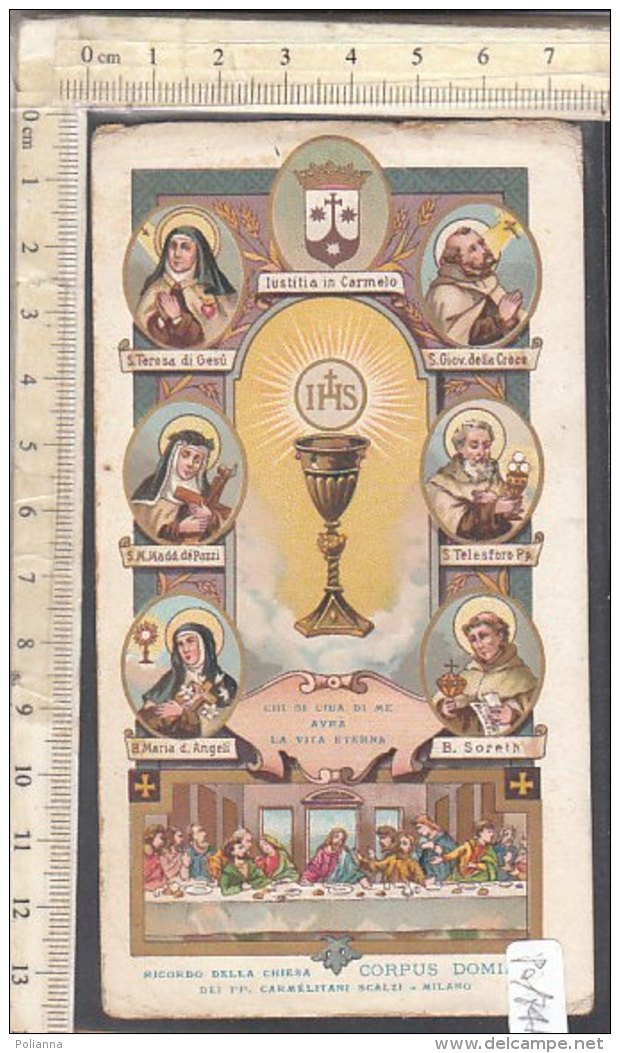PO7416D# SANTINO CHIESA CORPUS DOMINI Santa Lega Eucaristica - Images Religieuses