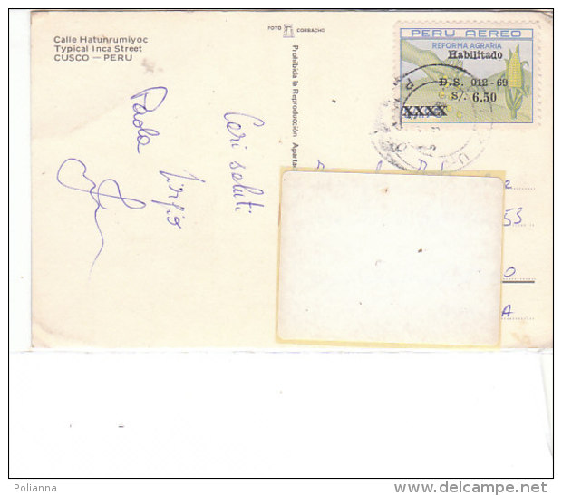 PO7525D# PERU' - CUSCO - INCA STREET  VG - Perù